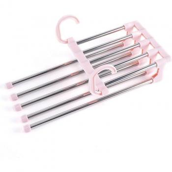 Cintre Organisateur de Garde-Robe 5-en-1 en Acier Inoxydable