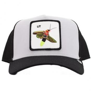 Modelo LIT de Goorin Bros: Gorra Gris‑Negra
