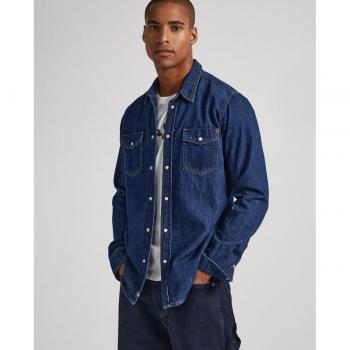 Camisa vaquera Pepe Jeans hombre azul Hammond corte regular