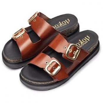 Piel Marrón Yokono Sandalias Planas 130