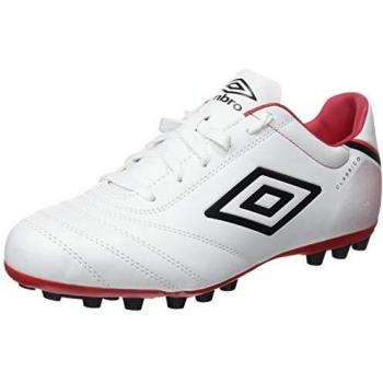 Umbro Classico V AG-Fußballschuhe, Herren, Weiß (schwarz/rot/Zinoberrot), 42.5 EU