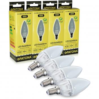 Lampadina LED bianca calda Patona 5W (sostituisce 40W), 230V, 450 lumen, base in ceramica,