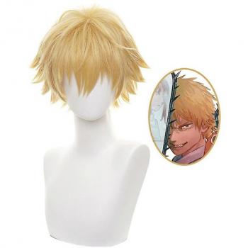 Perruque Denji – Costume Chainsaw Man pour hommes – Cheveux courts, blanc