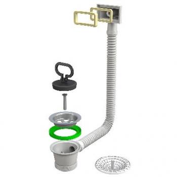 Drainage complet évier cuisine + trop‑plein