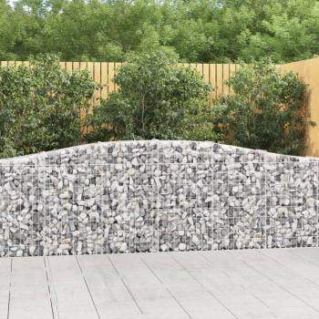 VidaXL Arched Gabion Baskets 2 pcs 157.5x11.8x31.5/39.4 Galvanized Iron