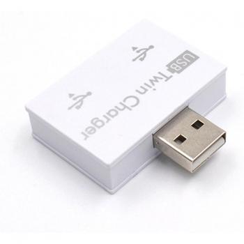 Centro de Extensión Doble USB con Carcasa ABS