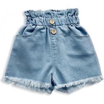 Pantalones Jeans Azul Cintura Alta Infantil 6M-5Y