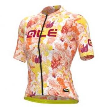 Alé Amazzonia Short-Sleeve Orange Glow White Tee for Women XS