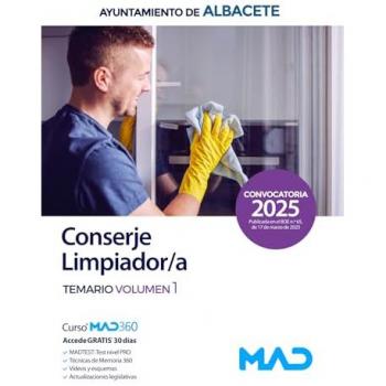 Conserje Limpiador/a. Temario volumen 1. Ayuntamiento de Albacete