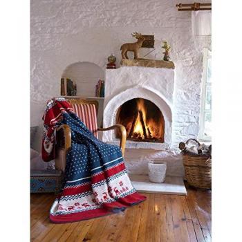 Fleece Kuscheldecke Weihnachtsplaid 150x200 cm für die Couch