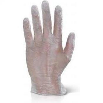 Beeswift Vinyl Gloves Powder Free Clear Large Box of 1000