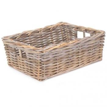 Red Kubu Rattan Rectangle Basket – Small