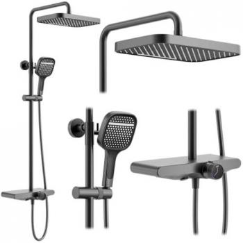 REA Bari Shower Collection (Titanium)