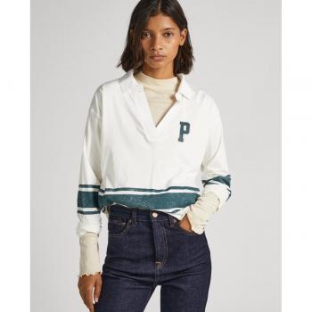 Camiseta de mujer tipo polo con estampado de rayas Pepe Jeans PL505688
