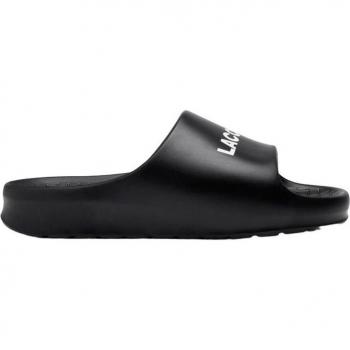 Chanclas Lacoste slides mujer negro