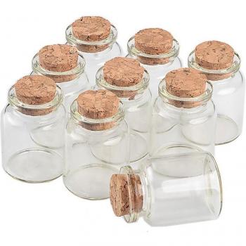 Mini Glass Bottles with Cork Stopper