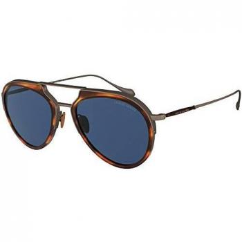 Armani Men's 0AR6097 Sunglasses, Striped Brown/Brushed Bronze, 54