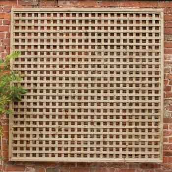 Forest Garden 6' x 2' Heavy Duty Square Garden Trellis Fence Panel