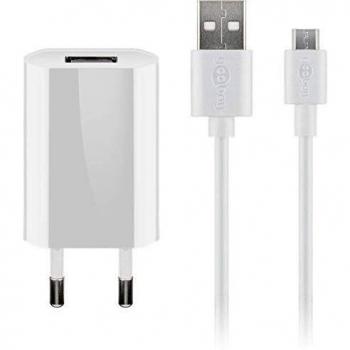 Chargeur USB micro 1 A couleur blanche