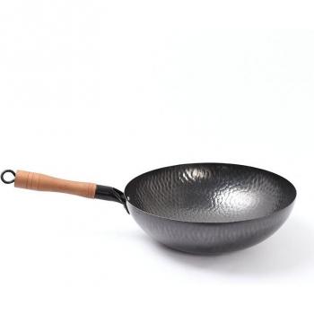 Sartén Wok de Hierro Fundido Antiadherente 30/32/34cm