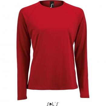 Sportshirt Sol's Sporty LSL – Damen – XL – Rot – 100% Baumwolle