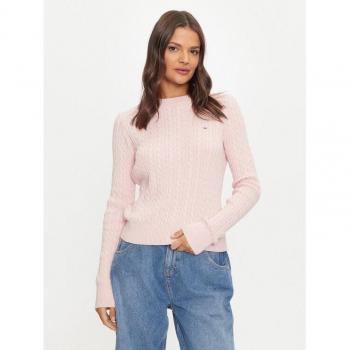 Tommy Hilfiger Women's M Pink Round Neck Long Sleeve Sweater