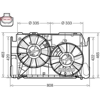 DENSO DER50002 Ventilateur de Refroidissement