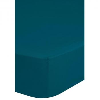 Hip Spannbettlaken HIP Spannbettlaken Uni 90 x 220 cm Petrol, Baumwolle, Gummizug: Rundum, (1 Stück)