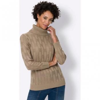 Damen Rollkragenpullover aus 100% Polyacryl