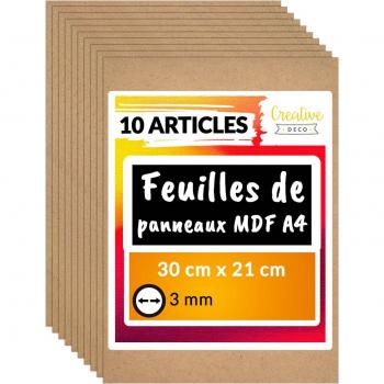 Panel MDF 300x210mm 3mm – Ideal CNC y Manualidades