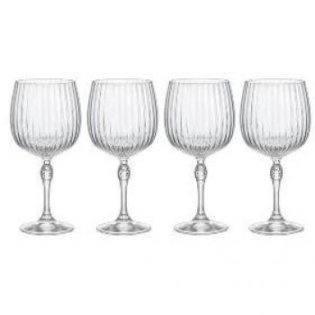 Amerika Gin‑Glas 74,5 cl Bormioli Rocco – 4er Set