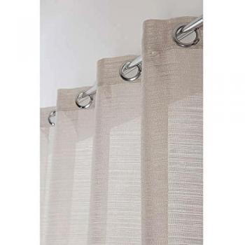 Rideau Grande Hauteur Ecru Oeillets 140 x 280 cm