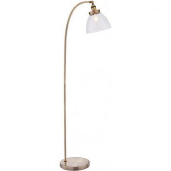 Hansen 1-flammige Stehlampe Antik Messing mit Glas, E27