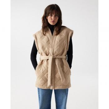 Chaleco Beige con Cinturón de Salsa Jeans