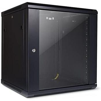 Inter-Tech SMA-6612 Wandgehäuse, Tempered Glass, Schwarz