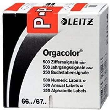 LEITZ Onglet Alphabétique « P » sur Rouleau, Rouge, Adhésif