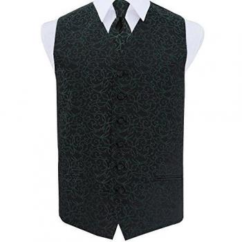 DQT Swirl Men's Waistcoat and Tie Set
