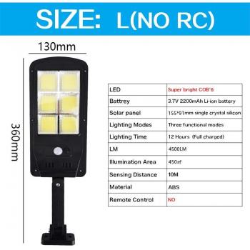 5000 Lumens Solar Garden Wall Lamp with Motion Detection