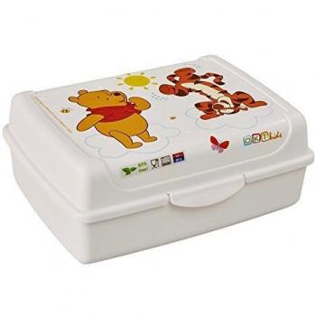 Disney Winnie‑Puuh Lunchbox Klappverschluss – 17x13x7 cm – Weiß
