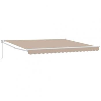 Auvent Beige Rétractable 400 cm x 300 cm