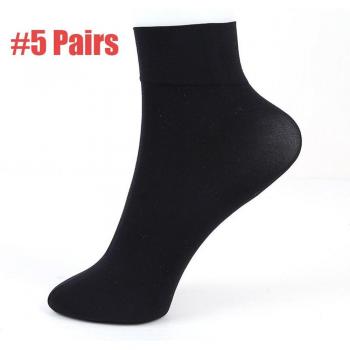 5 Pairs Women's Girls Warm Nylon Ankle Socks