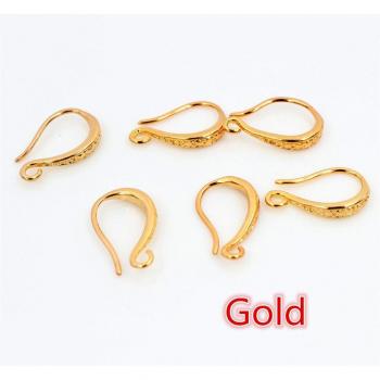 Boucles d'oreilles crochets en bronze or rose 10 paires