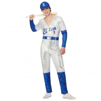 Elton John Sequin Baseball Costume for Men