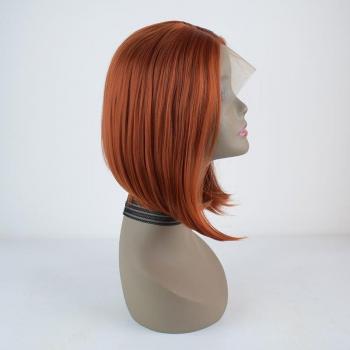 Peluca Naranja Cobre Rojo Liso 13x3 para Mujer