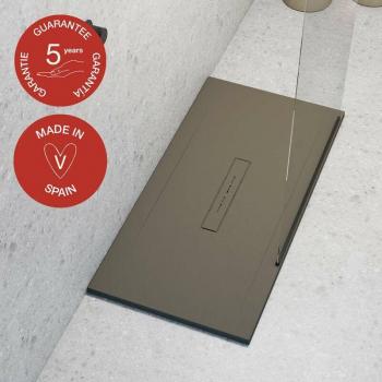 Plato de ducha extraplat marron gris 80x140 cm