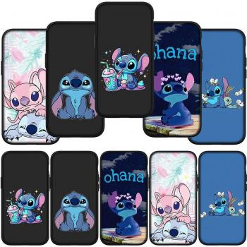 Universal Lilo Stitch Black Comics Phone Case for Huawei OPPO Models