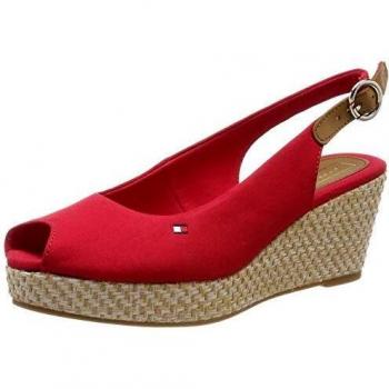 Tommy Hilfiger ICONIC ELBA BASIC SLING BACK, Women's Slingback Sandals, Red