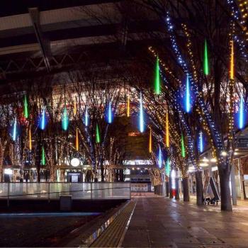 30cm 8-Tube Waterproof Fairy Lights Meteor Shower for Christmas Tree
