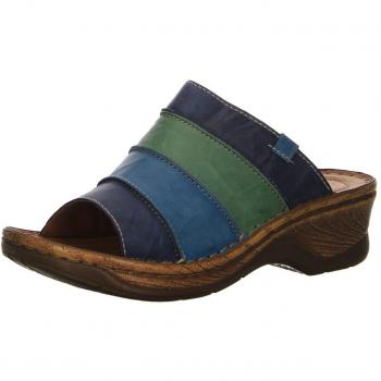Josef Seibel Damen Pantoletten Catalonia 64, Slip-ons, dunkelblau-Multi