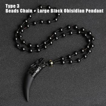 Natural Stone Wolf Tooth Necklace